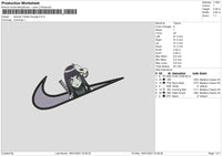 Swoosh Hinata H Embroidery File 6 sizes