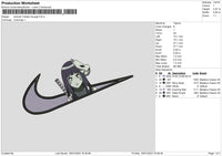 Swoosh Hinata H Embroidery File 6 sizes