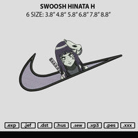 Swoosh Hinata H Embroidery File 6 sizes