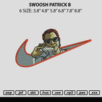 Swoosh Patrick B Embroidery File 6 Sizes