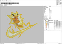 Swoosh Pikachu V03 Embroidery File 6 sizes