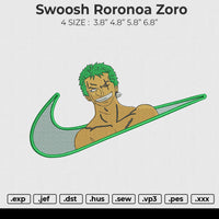 Swoosh Roronoa Zoro Embroidery