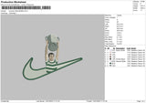 Swoosh Billy Embroidery File 6 sizes