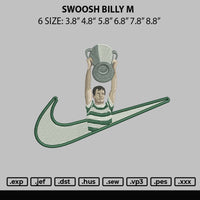 Swoosh Billy Embroidery File 6 sizes