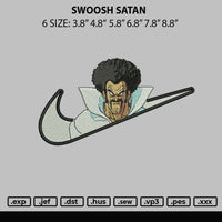 Swoosh Satan Embroidery File  sizes