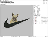 Swoosh Bulldog french Embroidery