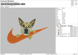 Swoosh Dog 3110b Embroidery File 6 sizes