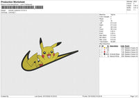 swoosh pokemon v5 Embroidery