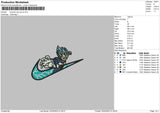 Swoosh Goku V8 Embroidery File 6 sizes