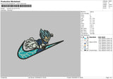 Swoosh Goku V8 Embroidery File 6 sizes