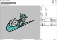 Swoosh Goku V8 Embroidery File 6 sizes