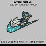 Swoosh Goku V8 Embroidery File 6 sizes