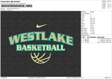 Swoosh Westlake Embroidery File 6 sizes