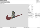 Swoosh Anime 0103 Embroidery File 6 sizes