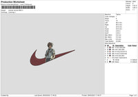 Swoosh Anime 2802 Embroidery File 6 sizes