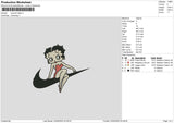 Swoosh Betty Embroidery File 6 sizes