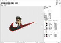 Swoosh Brad Pitt Embroidery