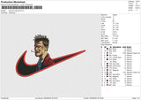 Swoosh Brad Pitt Embroidery