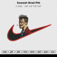 Swoosh Brad Pitt Embroidery