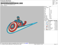 Swoosh Captain America Embroidery