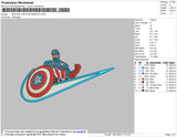 Swoosh Captain America Embroidery