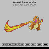 Swoosh Charmander Embroidery