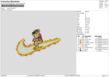 Swoosh Cheetah Embroidery File 6 sizes