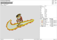 Swoosh Cheetah Embroidery File 6 sizes