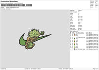 Swoosh Dragongreen Embroidery File 6 sizes