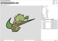 Swoosh Dragongreen Embroidery File 6 sizes