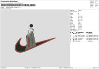 Swoosh Kakashi1103 Embroidery File 6 sizes