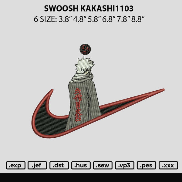 Swoosh Kakashi1103 Embroidery File 6 sizes