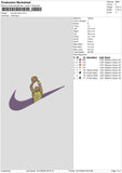 Swoosh Kobe Embroidery File 6 sizes