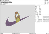 Swoosh Kobe Embroidery File 6 sizes