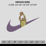 Swoosh Kobe Embroidery File 6 sizes