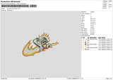 Swoosh Luffy Laugh Embroidery File 6 sizes