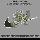 Swoosh Luffy V6 Embroidery File 6 sizes