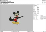 Swoosh Mickey V3 Embroidery File 6 sizes