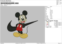 Swoosh Mickey V3 Embroidery File 6 sizes