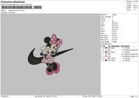 Swoosh Minnie V3 Embroidery File 6 sizes