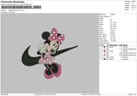 Swoosh Minnie V3 Embroidery File 6 sizes