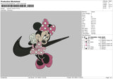 Swoosh Minnie V3 Embroidery File 6 sizes