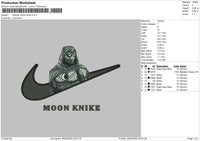 swoosh moon knike Embroidery