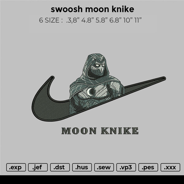 swoosh moon knike Embroidery