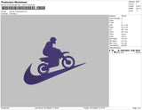 swoosh motocross Embroidery File 4 size