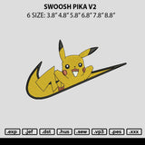 Swoosh Pika V2 Embroidery File 6 sizes