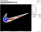 Swoosh Puerto Rican Flag Embroidery