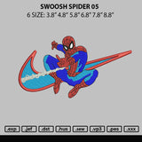 Swoosh Spider 05 Embroidery File 6 sizes