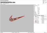 Swoosh Tokyo G Embroidery File 6 sizes