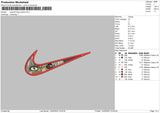 Swoosh Tokyo G Embroidery File 6 sizes